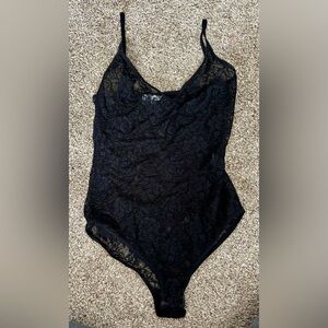 Black Lace Bodysuit Size 8 Fits Like S/M